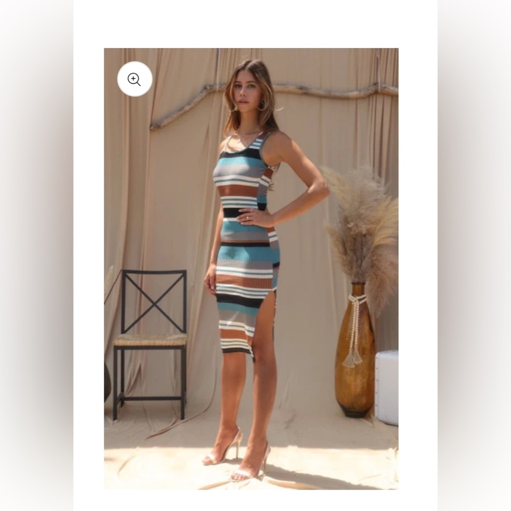 Tye Dye Midi Rib Dress